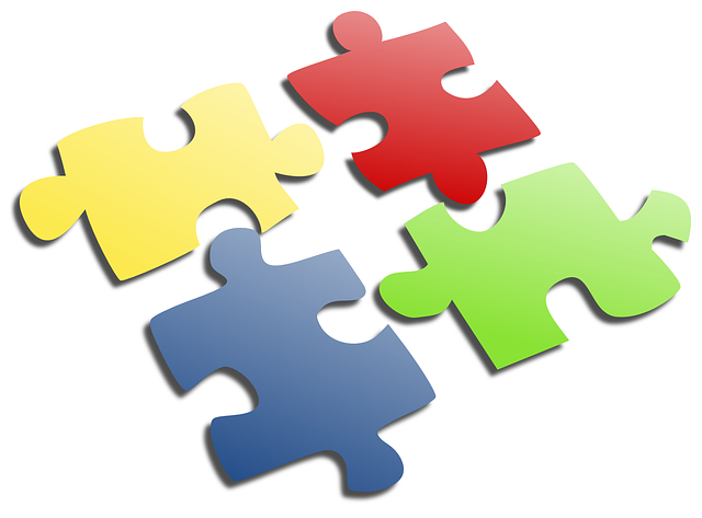 imagem de quebra-cabeça colorido